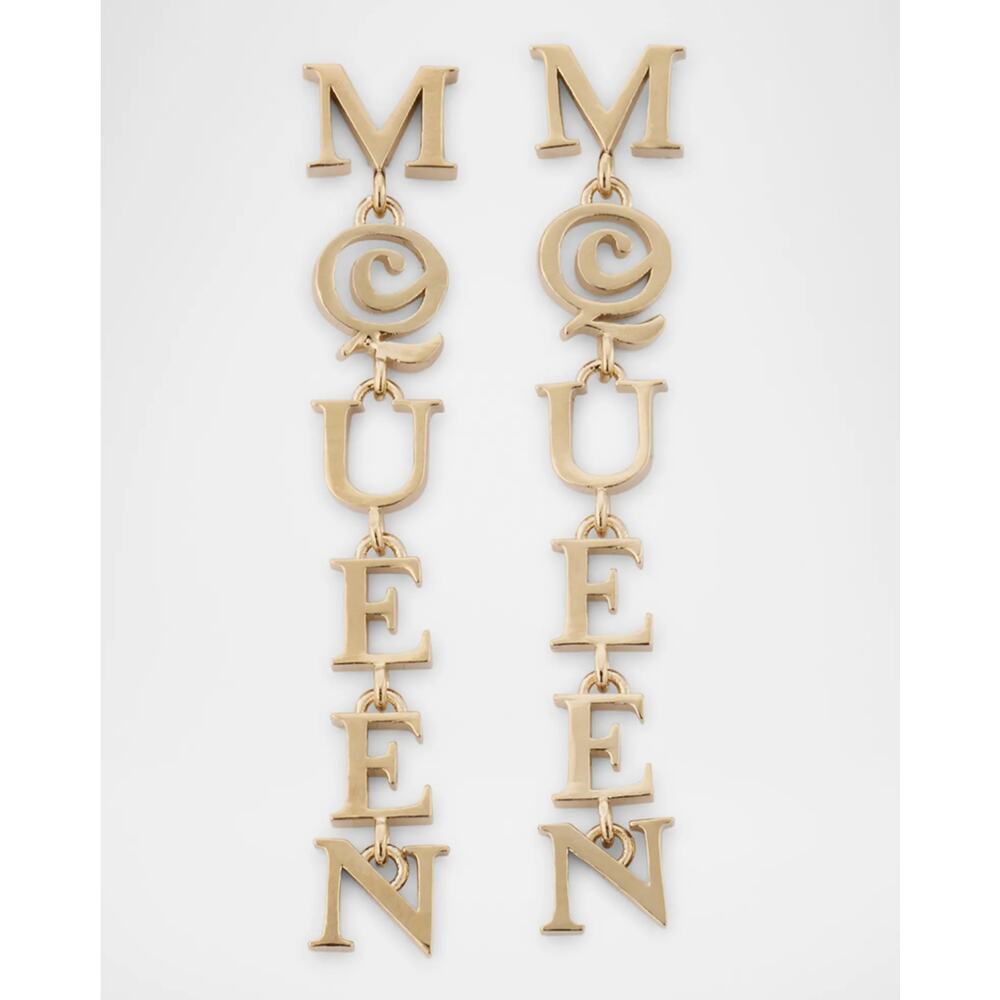 6975 - Alexander McQueen Logo Drop Earrings - NWT
